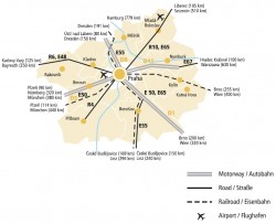 Central Bohemia region map