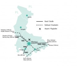 Olomouc region map