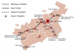 Usti region map