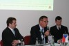 Diskusní panel – zleva Tomáš Budař (CTP Invest), Petr Havlík (Daikin Device Czech Republic) a Aleš Roztočil (Havel, Holásek & Partners)
